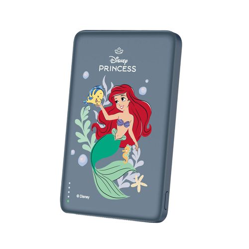 ✂附wh貼紙 迪士尼 20W PD超薄磁吸無線快充行動電源 5000mAh-小美人魚