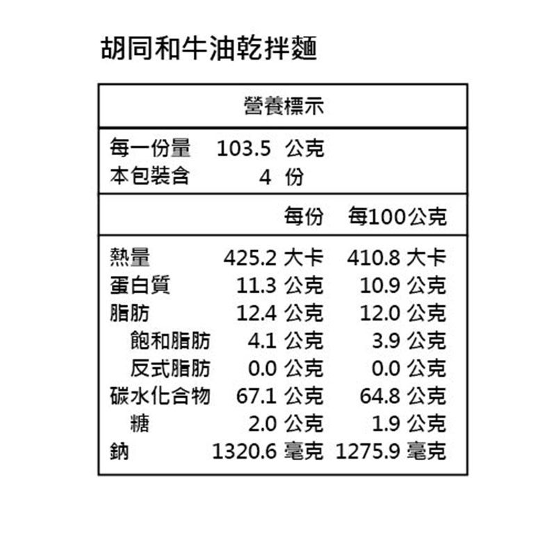 胡同 - 和牛油乾拌麵-4入