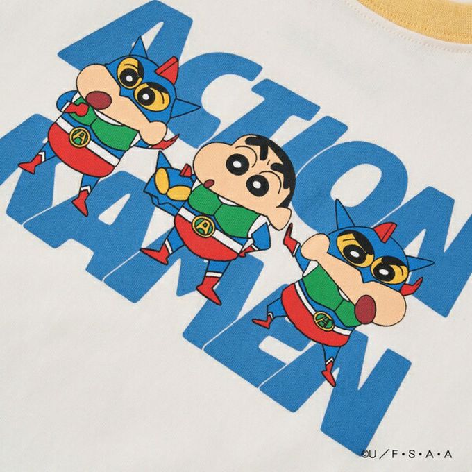 日本 b-ROOM - 聯名限定 短袖上衣-超人小新-紅