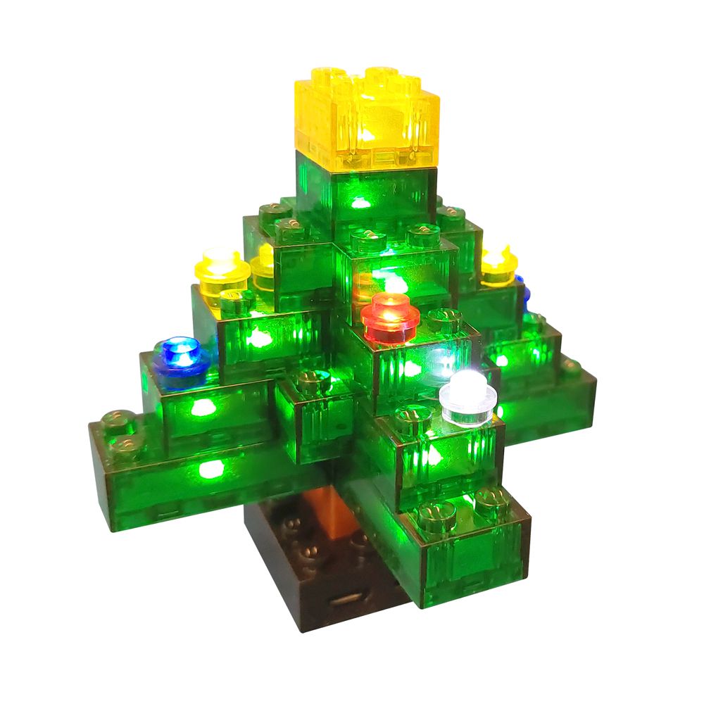 美國 Light Stax - 【獨家限定版】歡樂桶系列-晶耀聖誕樹 CRYSTAL X'MAS TREE-全新升級6段聲控底座-29顆