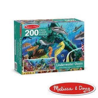 美國瑪莉莎 Melissa & Doug - MD 地板拼圖-海洋生物-200片