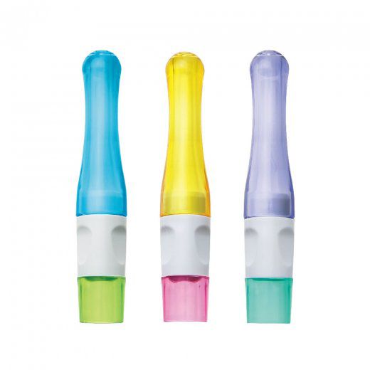 日本文具 SONIC - 矽膠握筆學習筆套筆蓋3入組 (繽紛彩虹)