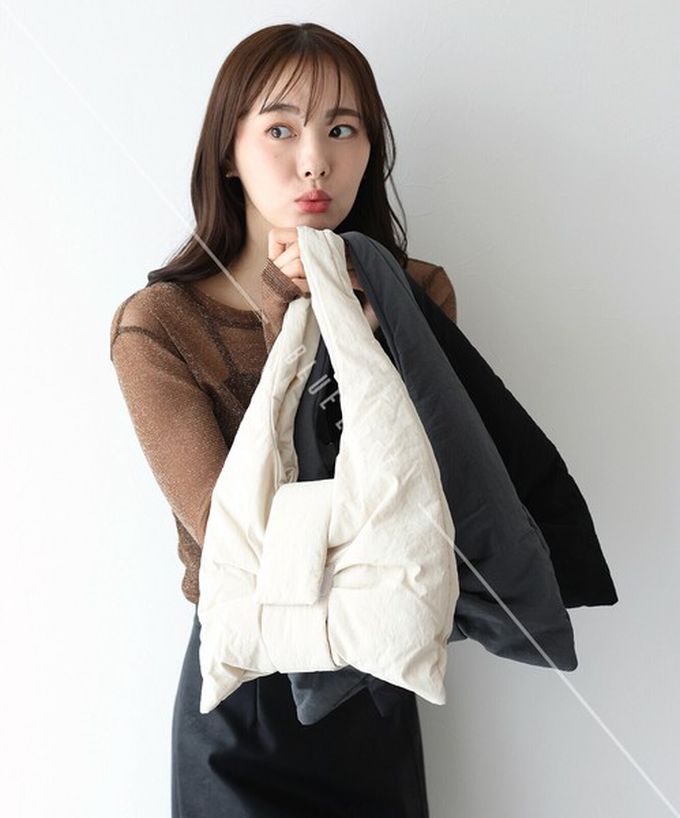 日本 BLUE EAST - 大蝴蝶結造型柔軟2way側背/手提包-黑