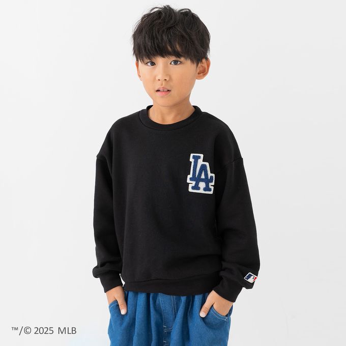 日本 Chil2 - MLB聯名 立體LOGO刺繡長袖上衣-紐約洋基-海軍藍