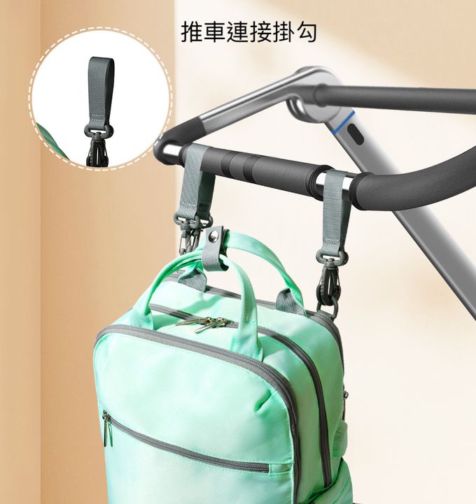 Heine 海恩 - 多功能後背包 媽咪包 媽媽後背包 (GAVEGA WIN-54170)-石青綠