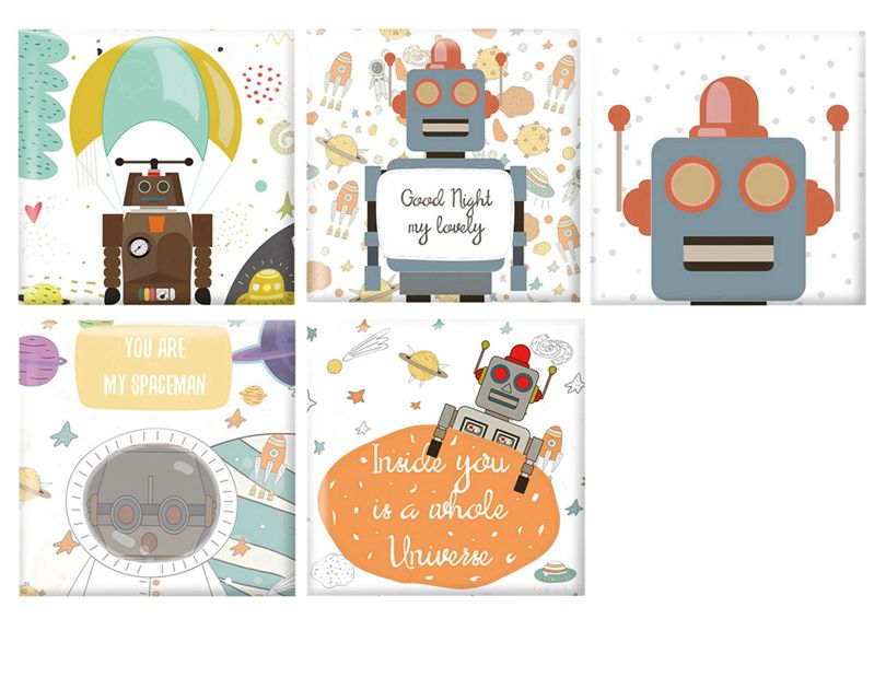 Vanibaby - 自黏式PU防撞壁貼-3片組_超厚3cm 防撞 防水 防霉 (太空探險系列)-款式隨機3入