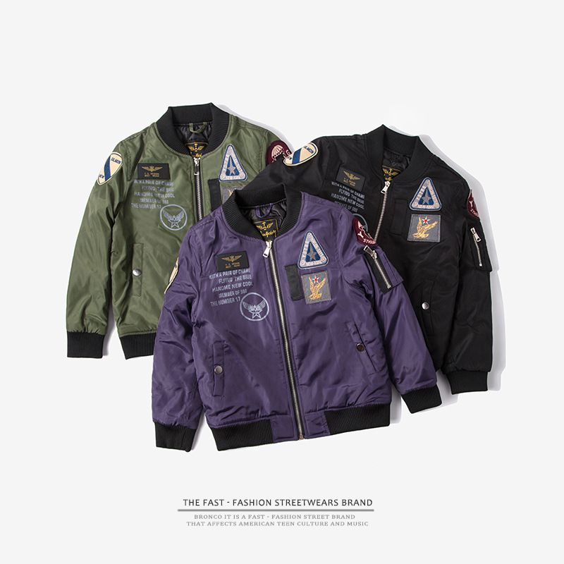 加厚夾棉飛行外套-軍綠色