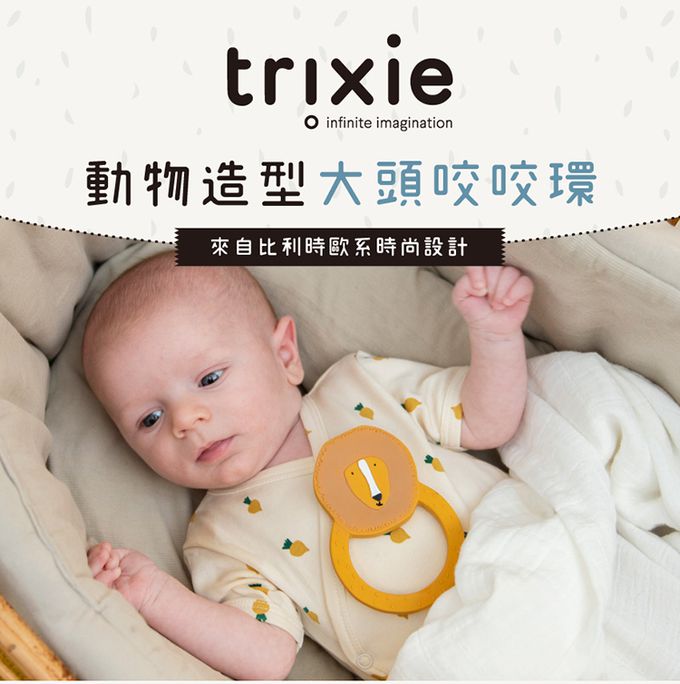 比利時 Trixie - 動物造型大頭咬咬環-乖乖小兔