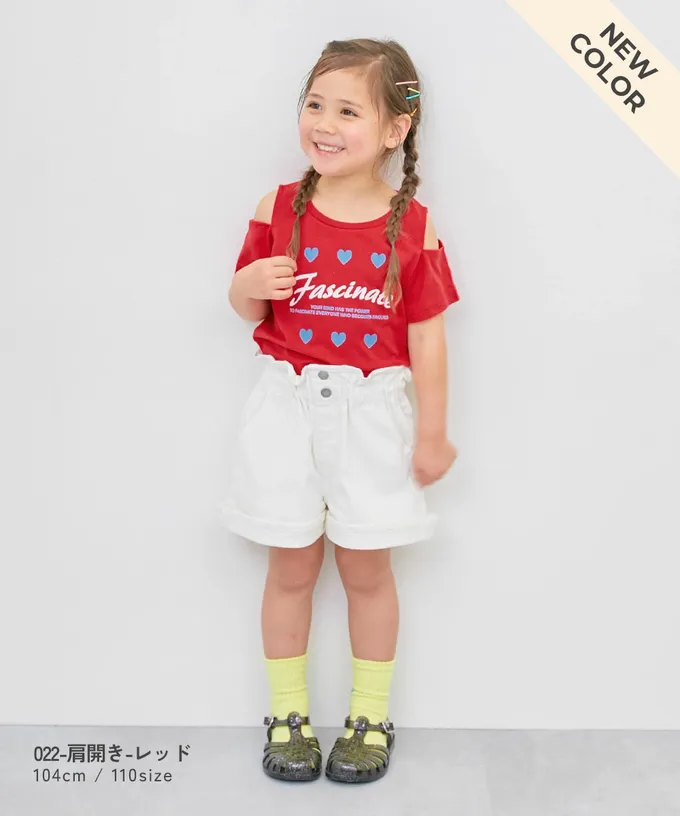 日本 devirock - 女孩運動風設計款短袖T恤-側線-白黑