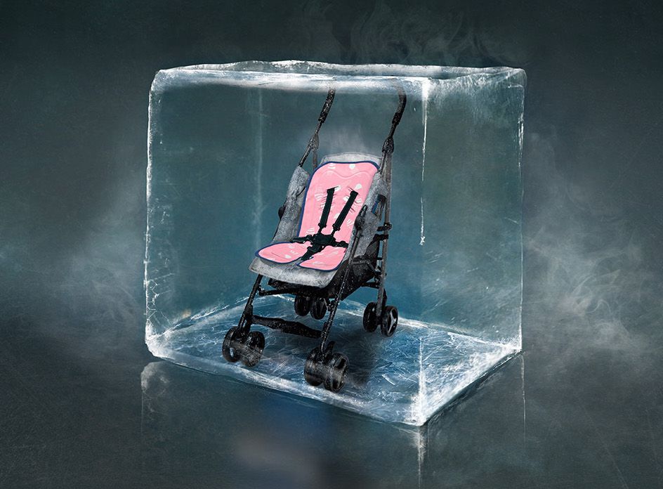 法國 Bebefolie - 冰心沁涼墊-推車專用-灰色 (長*67.7 寬*34 公分)