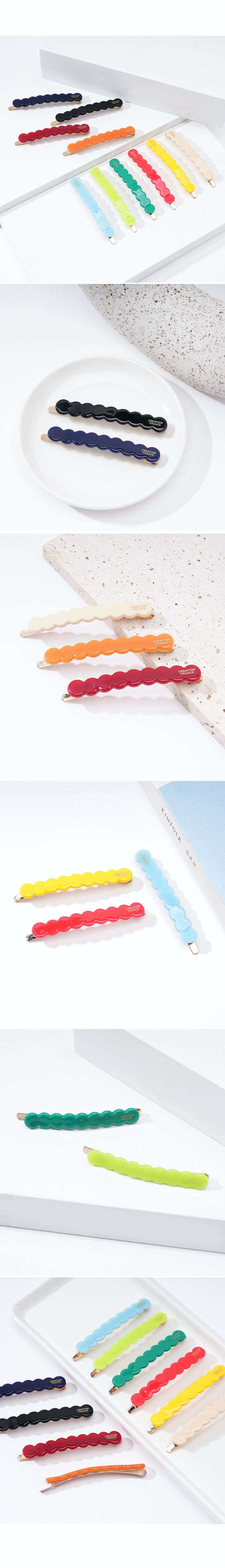 韓國 Soo&Soo - 正韓製CREATION FRANCE髮飾髮夾-桃紅