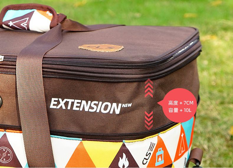 CLS - 大容量露營收納包/手提包-咖啡色 (50x32x40cm)