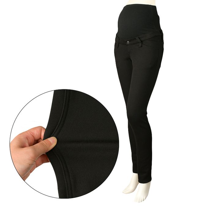 akachan honpo - 柔軟褲（內裡天鵝絨）-黑色