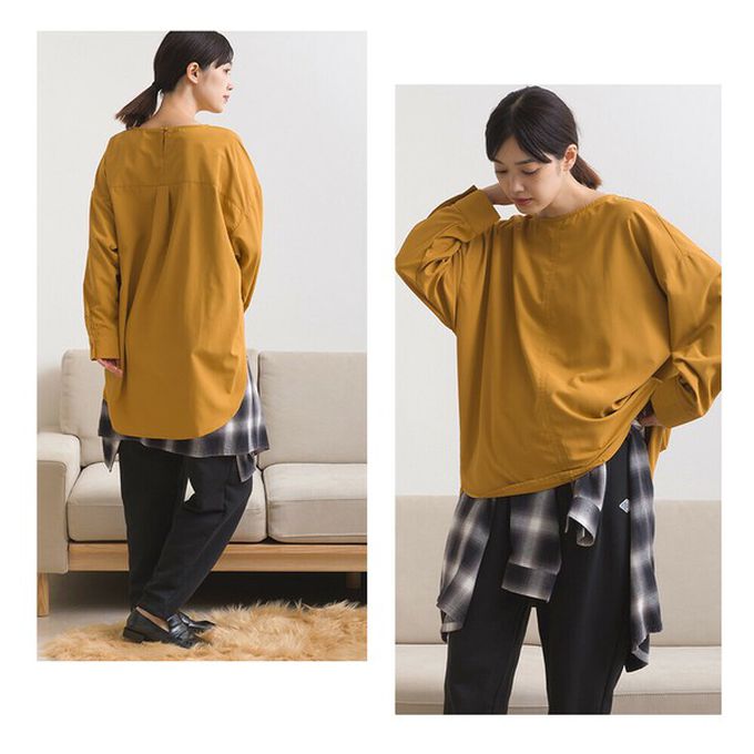 日本 OMNES - 圓弧優雅前短後長修身船領上衣-黑