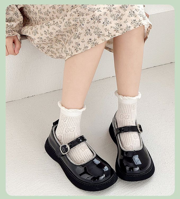 盛夏花園清新花朵甜美荷葉邊透氣短筒棉襪