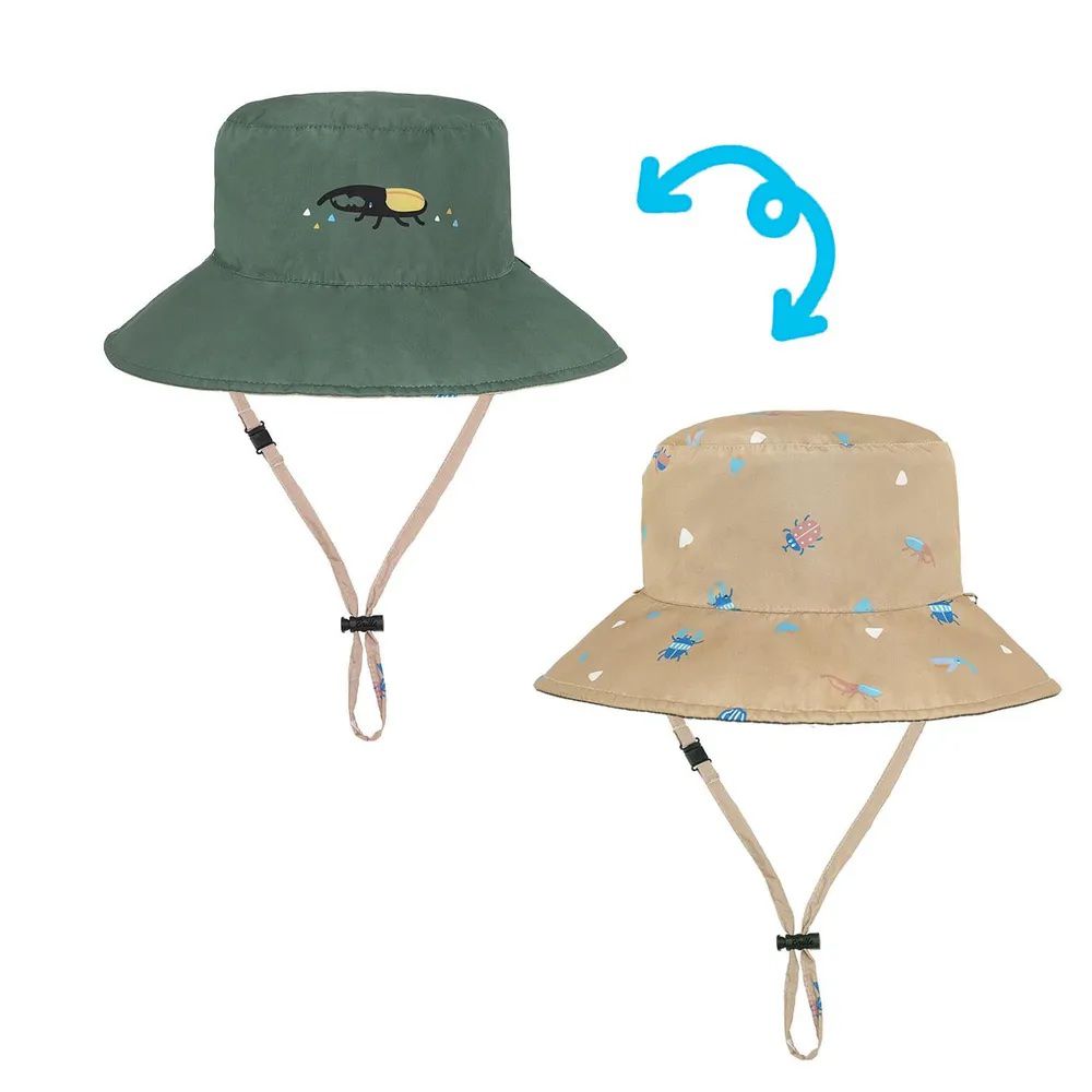 Brille Brille - 甲蟲樂園雙面帽UPF50+ (3-10歲(頭圍46-56cm))
