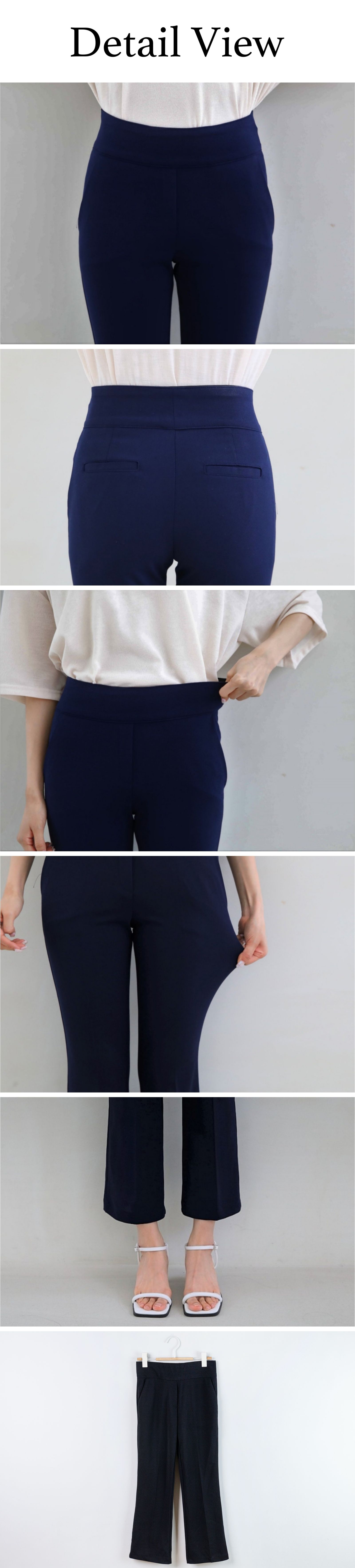 韓國 VETICA - 韓製顯瘦小腹收收直腿褲-黑