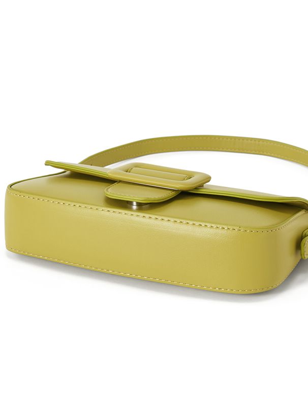 日本 GRL - 方形釦時尚皮質側背包-甜心粉