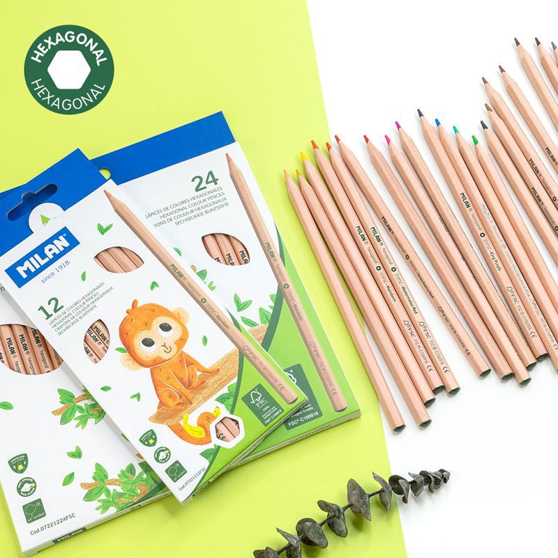 MILAN - 經典原木六角色鉛筆_24色