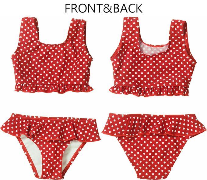 德國Playshoes - 抗UV防曬比基尼兩件組兒童泳裝-復古波點