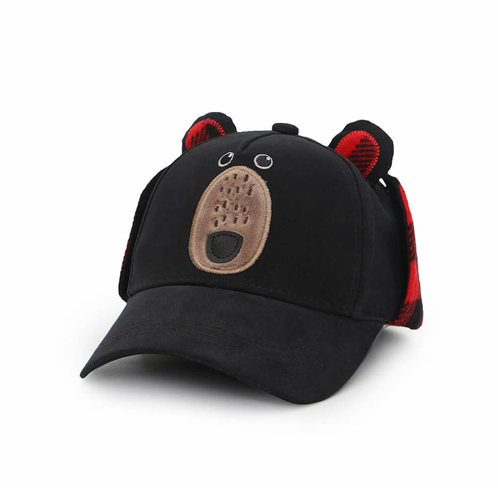 加拿大 flapjackkids - 3D造型遮耳棒球帽-小熊 (2y-4y)