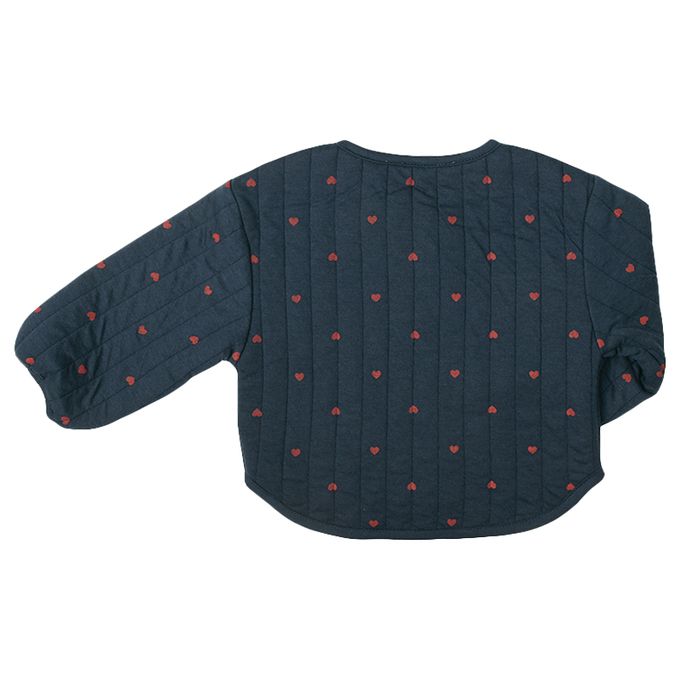 akachan honpo - 鋪棉夾克-滿版印花-深藍色