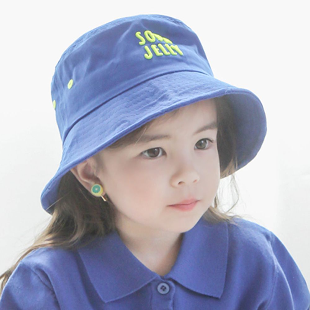 韓國 Babyblee - 活力汽水漁夫帽/遮陽帽-藍 (頭圍：52cm)