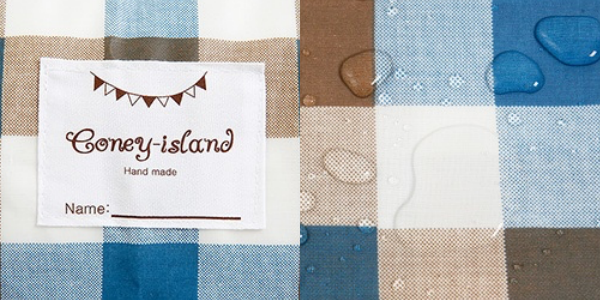 韓國 Coney Island - 防水睡袋收納袋(純棉內裏)-經典格紋-藍 (77.5*42.5*11cm)