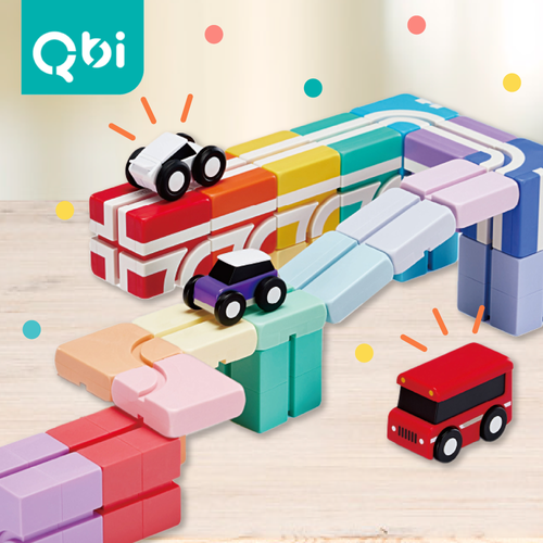 孩子最愛的積木玩具【Qbi】軌道｜玩具車、磁性積木