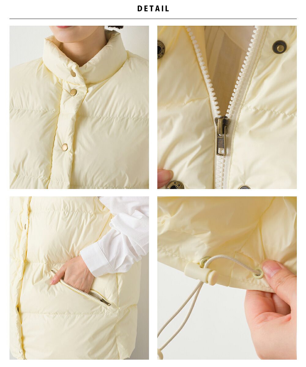 日本 OMNES - 90%羽絨輕量保暖背心-黑