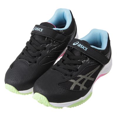 asics 亞瑟士 - LAZERBEAM好青黛黑色兒童機能慢跑鞋-黑色
