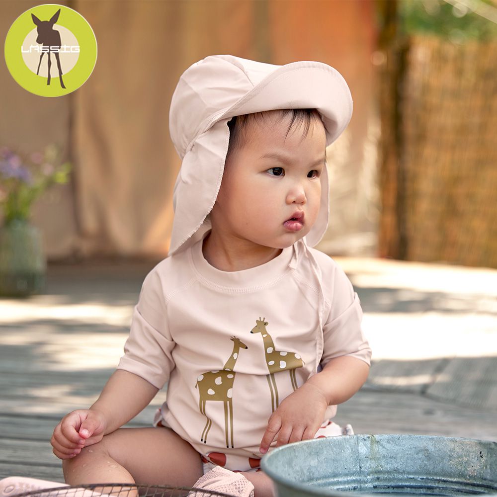 德國 Lassig - 嬰幼兒抗UV長袖泳裝上衣-灰大象