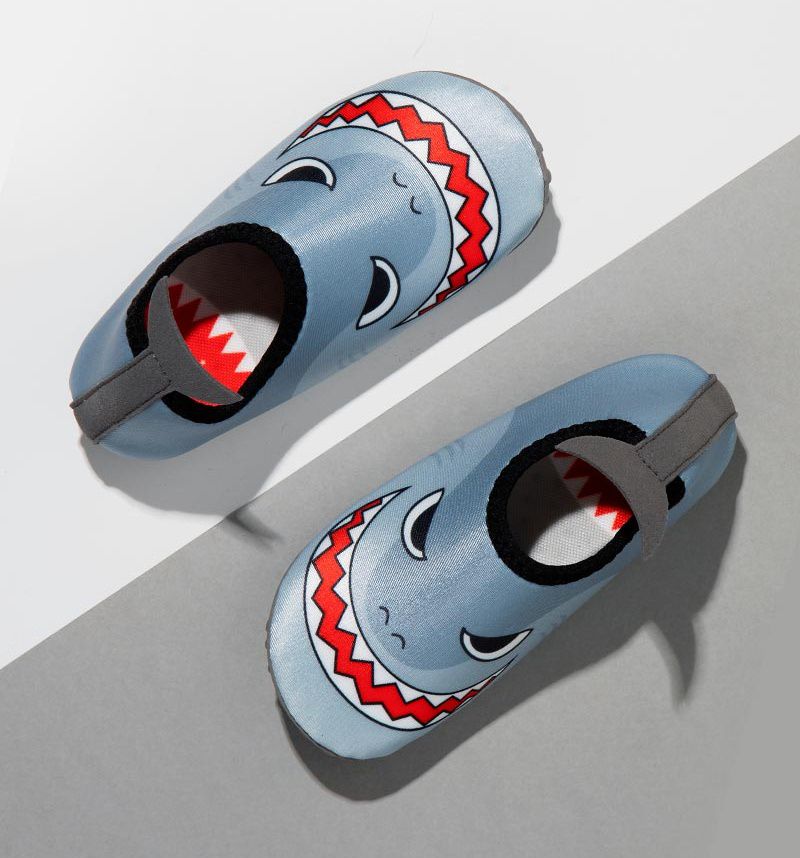 韓國 OZKIZ - 輕量/防滑兒童沙灘鞋/戲水鞋-鯊魚造型