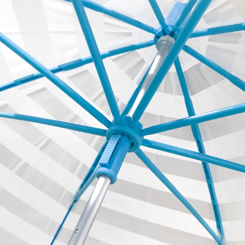 日本Caetla - Evereon可替換式環保輕量傘-時尚條紋-白