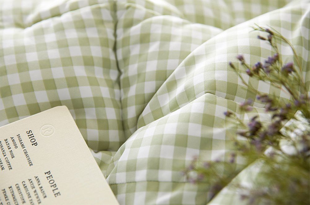 韓國 Maatila - 可水洗超細纖維桃皮感四季被-綠茶果凍