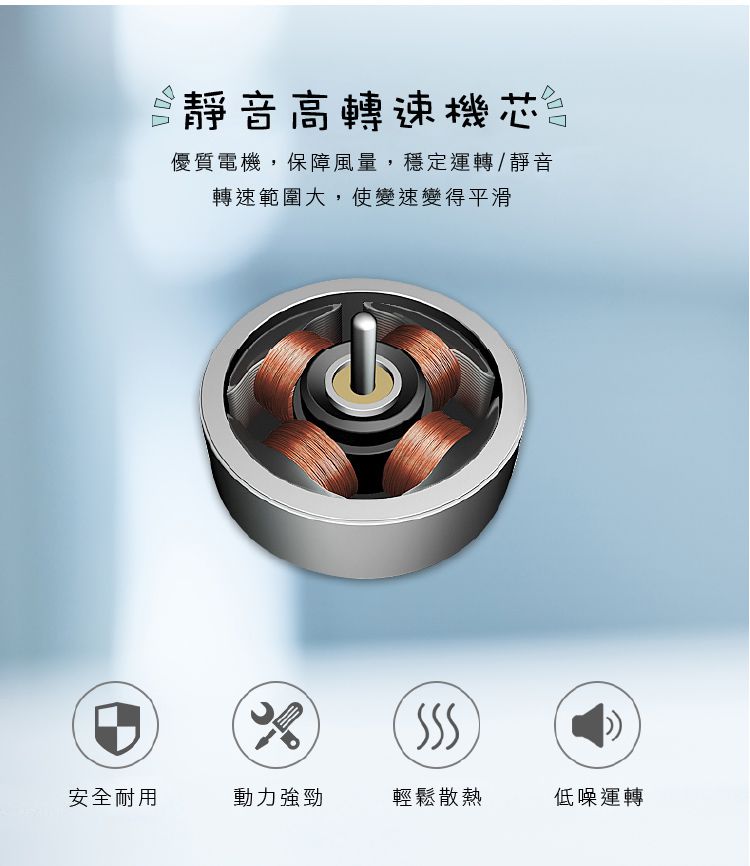 加拿大天際線 Horizon - USB充電式手持小風扇-泡泡藍