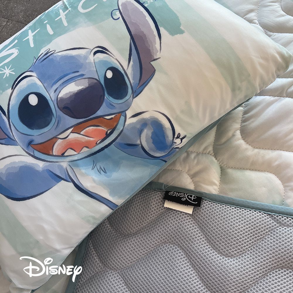 迪士尼Disney - 涼感兒童三合一睡墊-HI史迪奇 (枕頭+枕套*1/睡墊*1/被子*1)