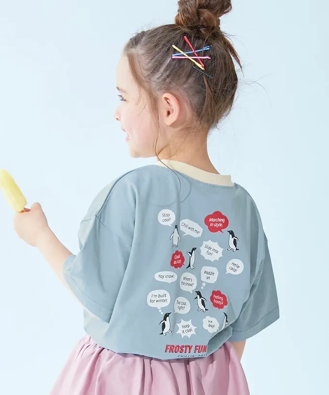 日本 devirock - 涼感速乾網眼 廓形短袖T恤-ICE CREAM-白