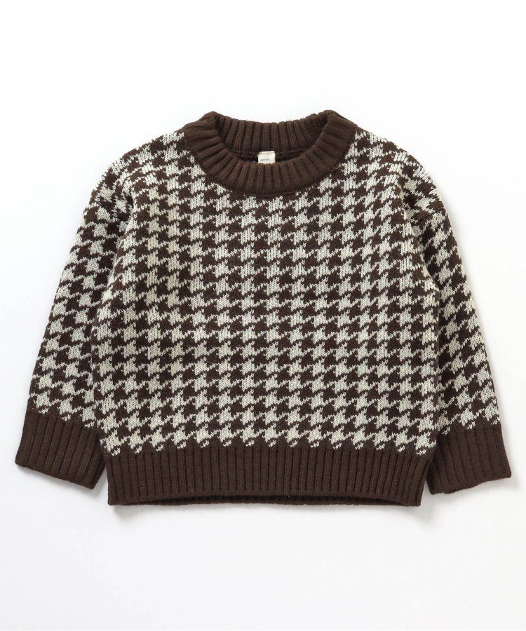 日本 apres les cours - 浪漫設計針織毛衣(可機洗)-小花-卡其