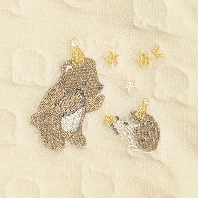 akachan honpo - 背心 保暖鋪棉-按扣款-淺卡其色 (50~60cm)