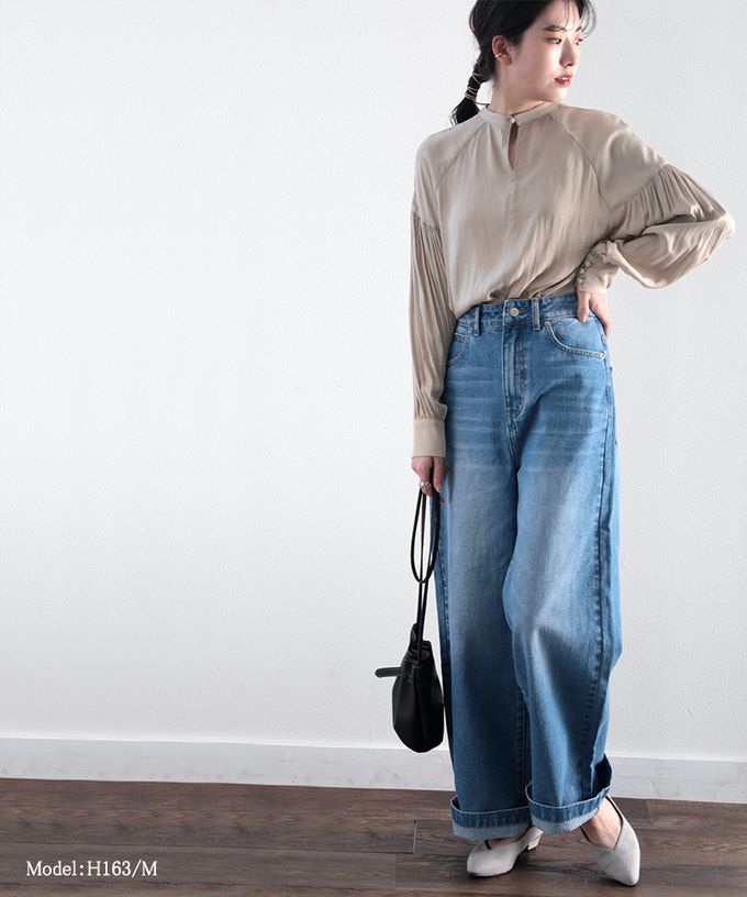 日本 Classical Elf - 熱銷必收！純棉厚磅顯瘦美腳寬褲-黑