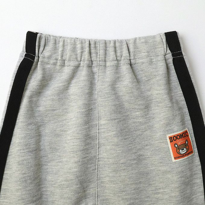 日本 ZOOLAND - 春季出遊印花運動長褲-背後刺繡車車-黑