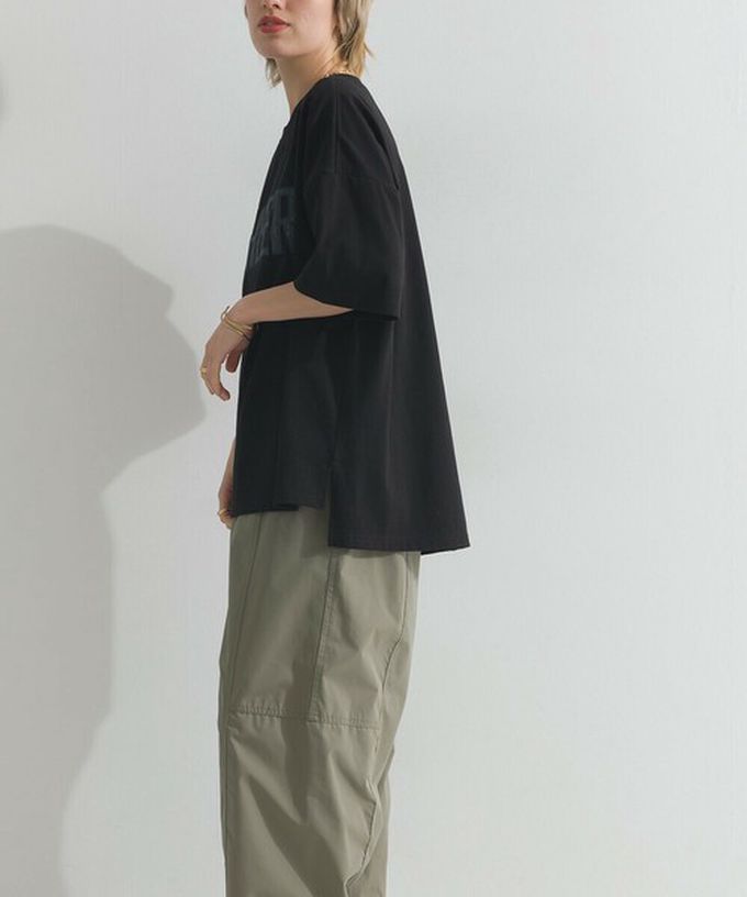 日本 le colis - 天竺棉蕾絲CHEER落肩短袖上衣-白