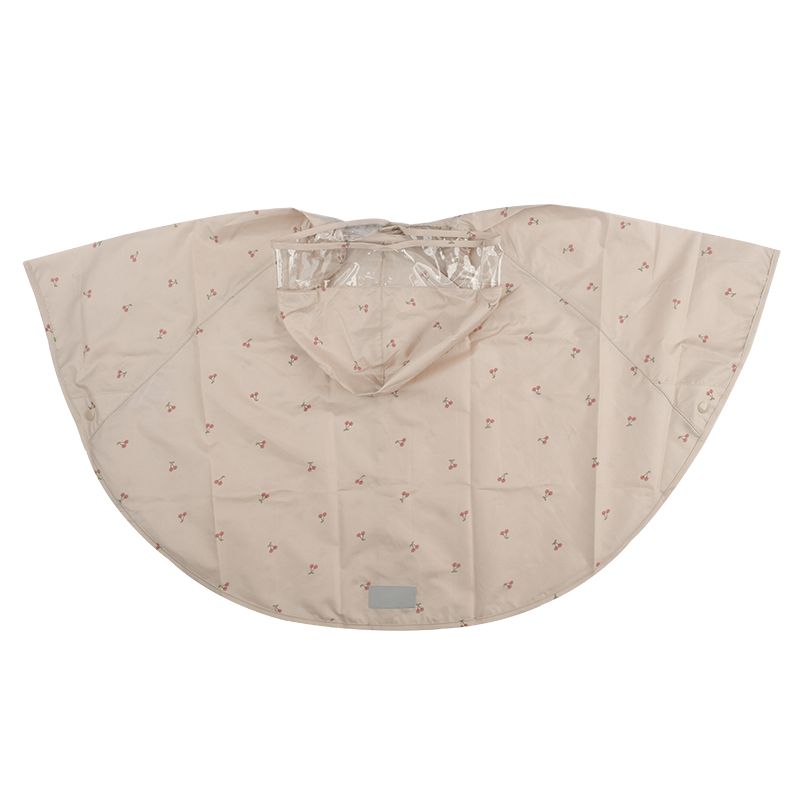 akachan honpo - 短斗篷式雨衣-櫻桃-粉紅 色 (80~95cm)