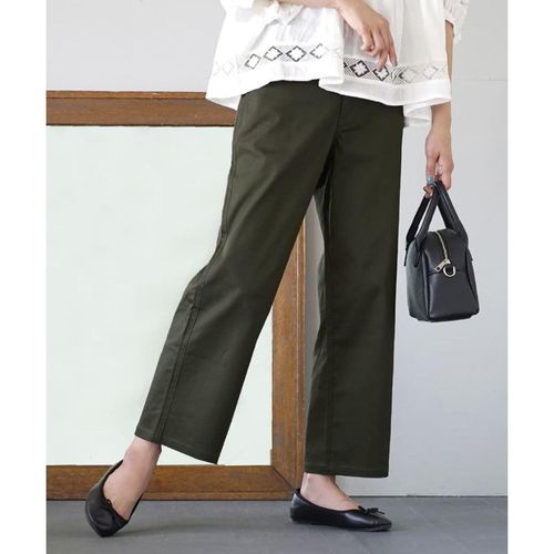 日本 zootie - 好好穿 百搭顯瘦直筒長褲-橄欖綠