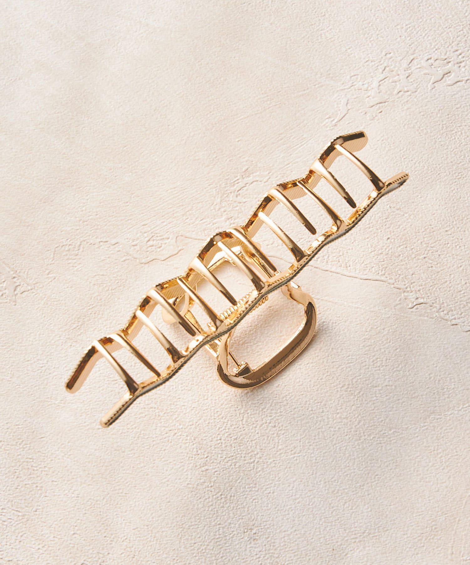 日本 Lattice - 頑皮線條金屬髮夾/鯊魚夾-草綠