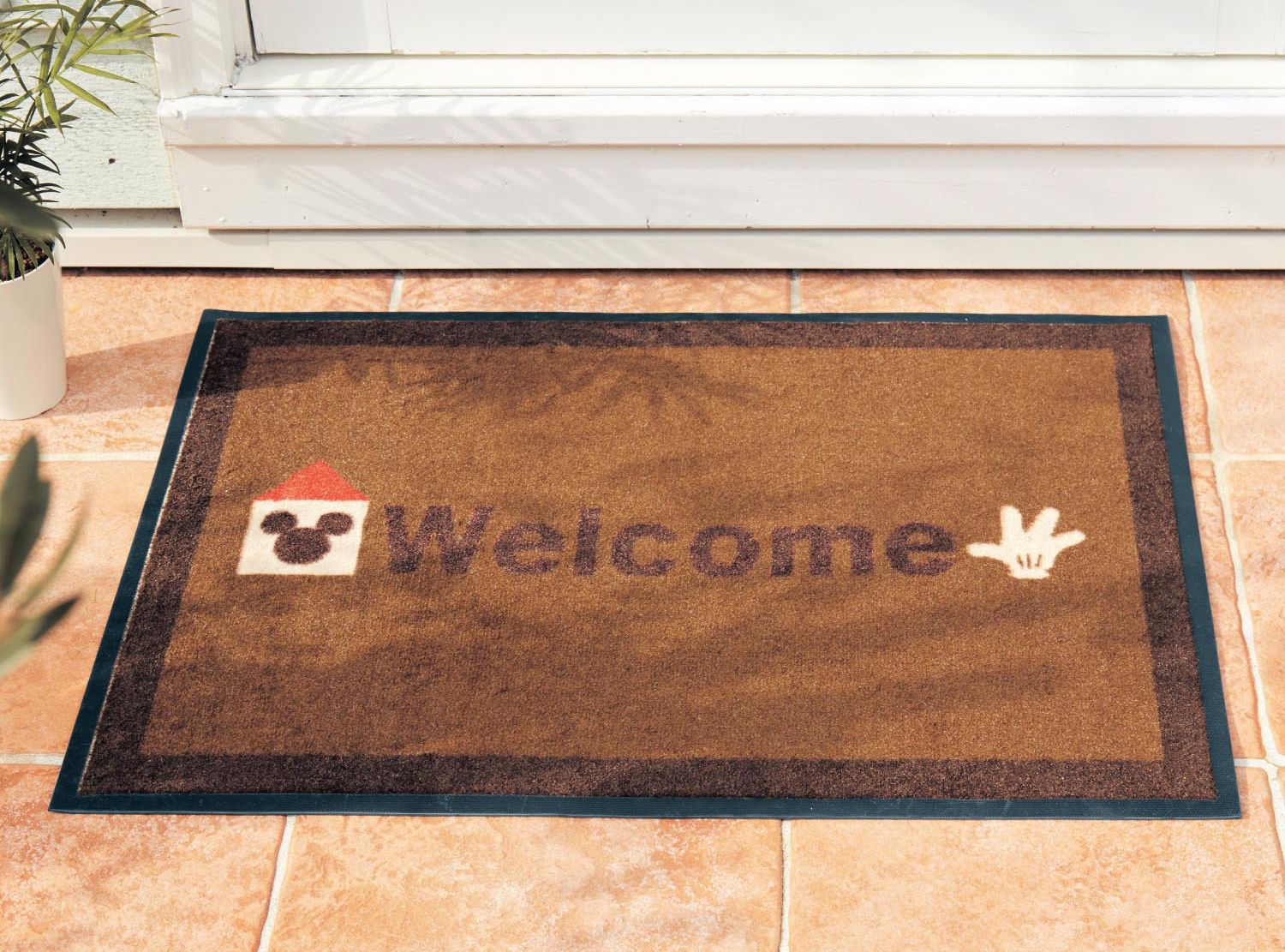 日本千趣會 - mini labo 去泥污腳踏墊-法蘭西花朵-藍綠