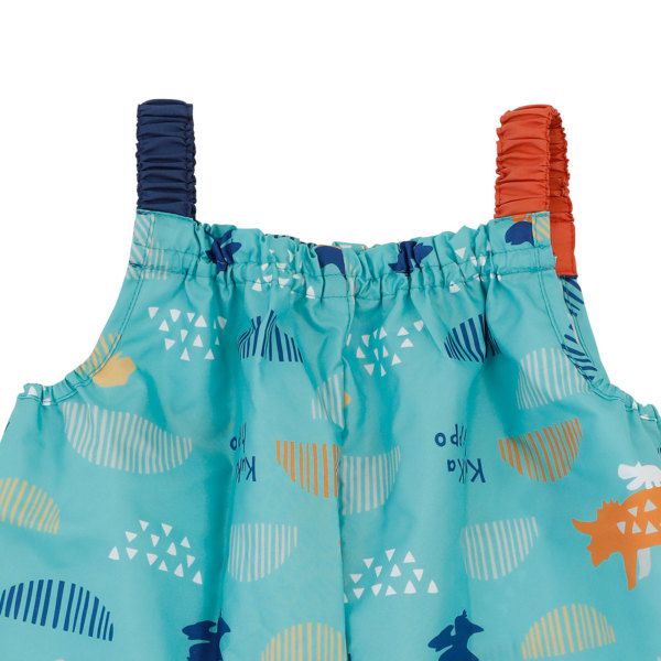 日本 kukka hippo - 兒童童遊戲服/玩沙衣(附收納袋)-恐龍世界 (90cm)