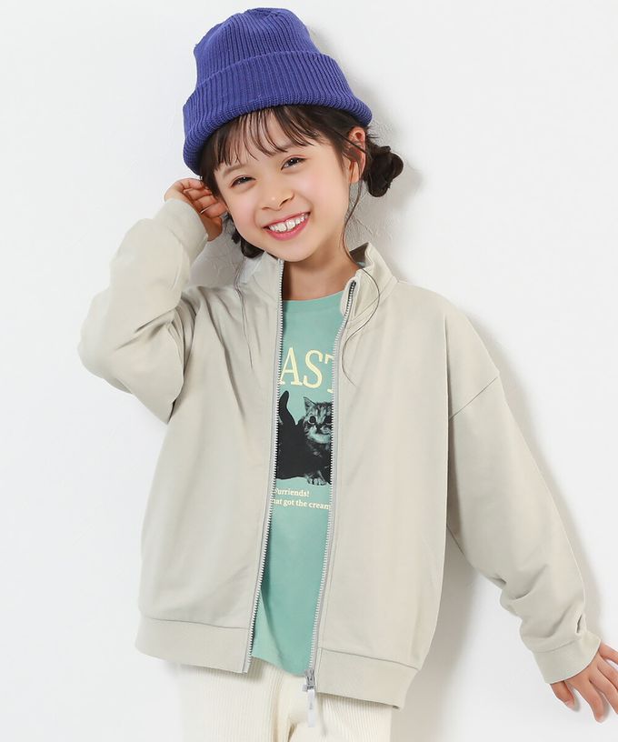 日本 devirock - 100%棉 百搭立領拉鍊夾克/外套-雜灰