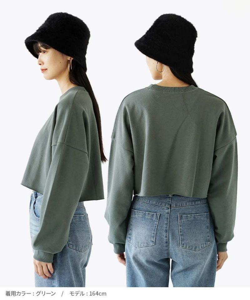 日本 zootie - 休閒短版印花落肩長T-深灰綠